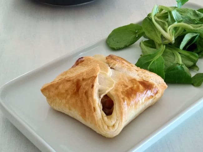 Paniers feuilletés au jambon et aux champignons