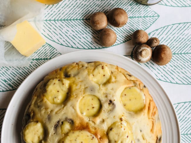 Cake forestier au cheddar coulant façon Welsh