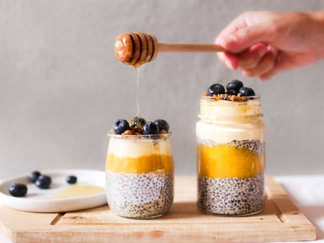 Pudding de chia mangue coco