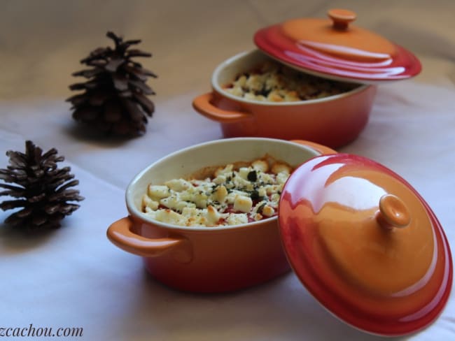 Gratins de lentilles corail à la feta facile et rapide