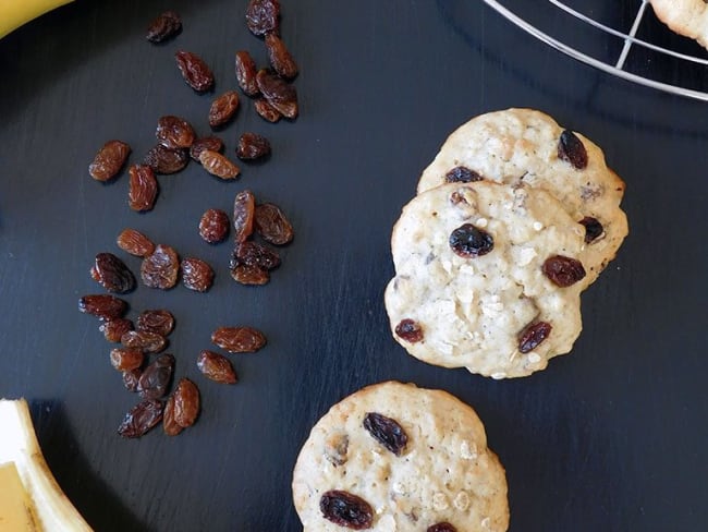 Cookies à la banane et flocons d'avoine