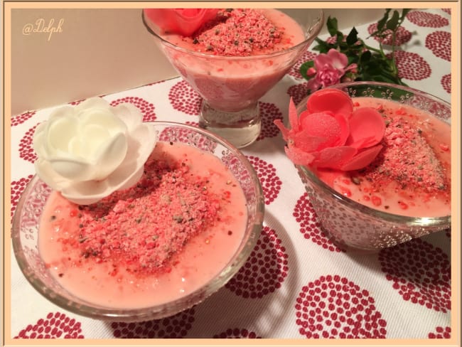 Riz au lait aux pralines roses