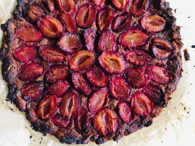 Tarte aux quetsches et aux biscuits spéculoos