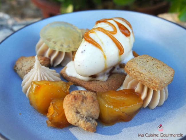 Dessert Glacé à l’assiette : Pomme, Vanille et Marron