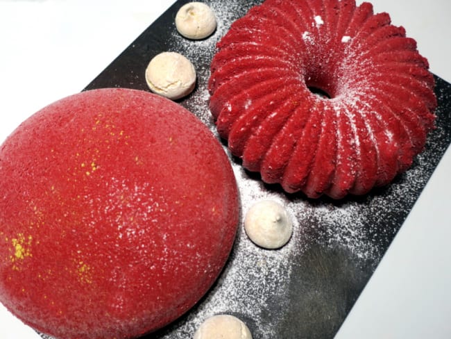 Entremets framboise citron"Les élégants en habits de velours"