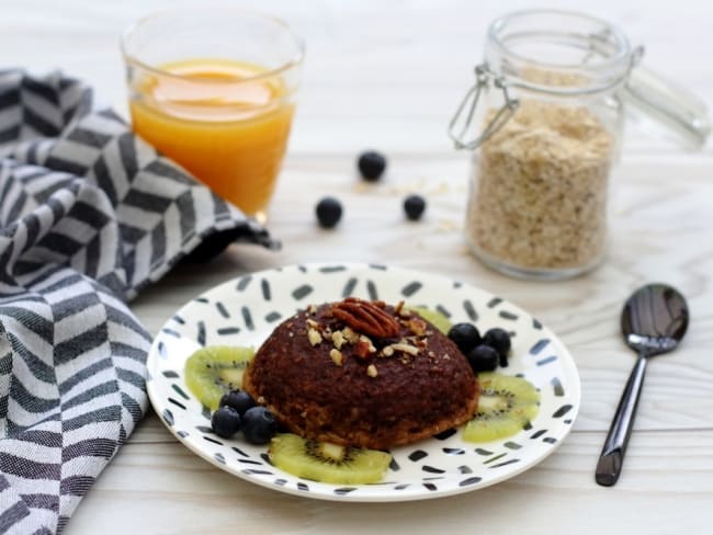 Bowlcake marbré au chocolat et vanille (végan)