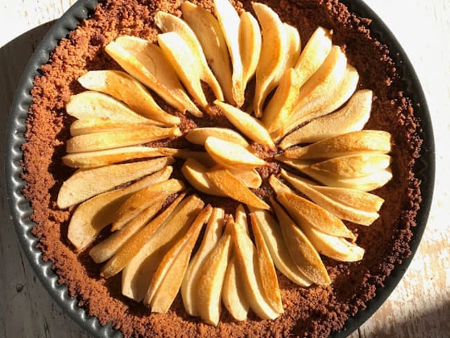 Tarte aux pommes ou poires et spéculoos