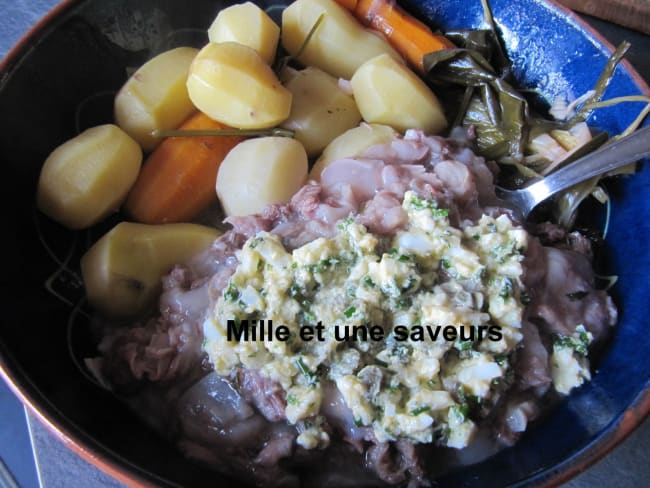 Tête de veau, sauce gribiche