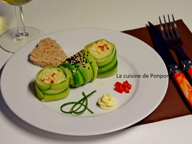 Maki de concombre au merlu