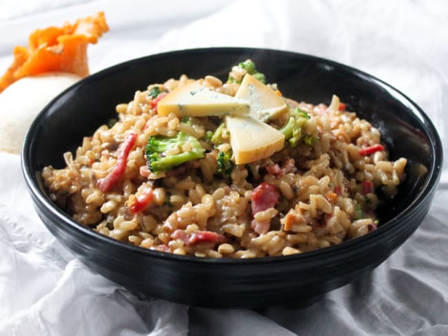 Risotto facile aux champignons et brocoli