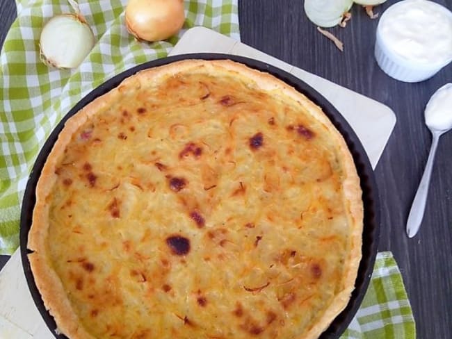 Tarte à l’oignon et aux lardons