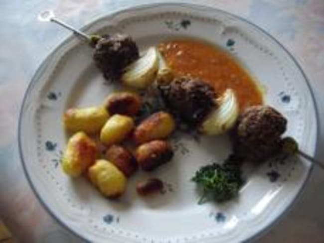 Boulettes de Boeuf en Brochettes