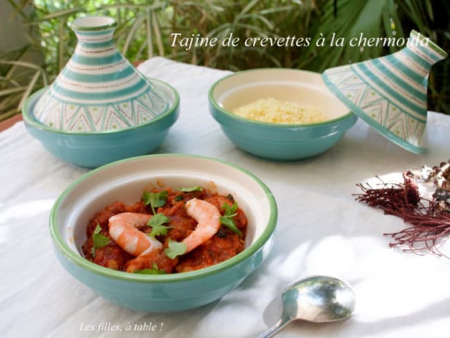 Tajine de crevettes à la chermoula