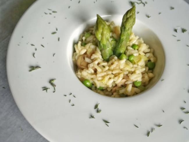 Risotto d’asperges et petits pois