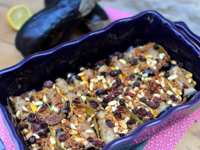 Aubergines en becfigues