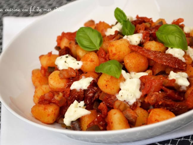 Gnocchi alla Sorrentina aux aubergines, tomates séchées et mozzarella di buffala