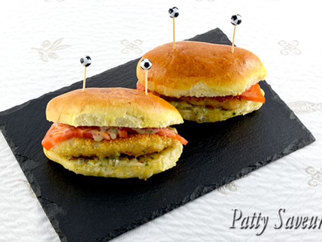 Fish burger fait maison et sauce tartare