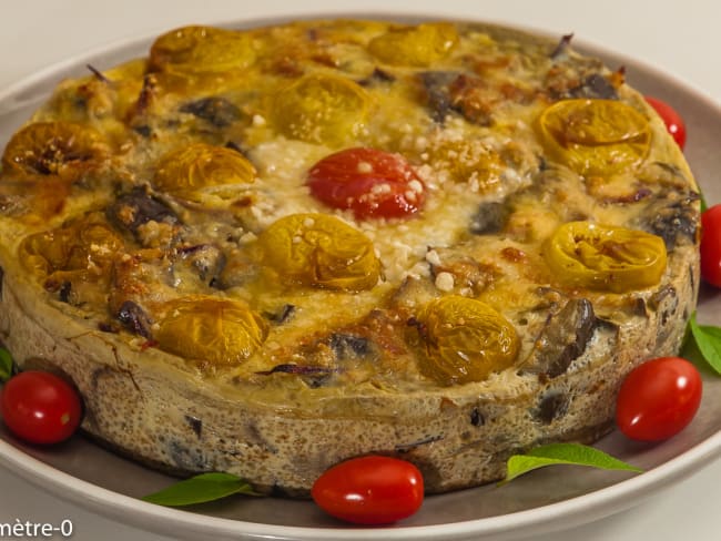 Frittata d'aubergines au thon