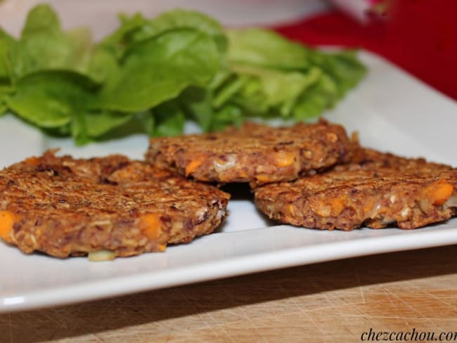 Galettes aux haricots rouges et carottes