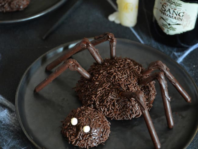 Araignées au chocolat d'halloween