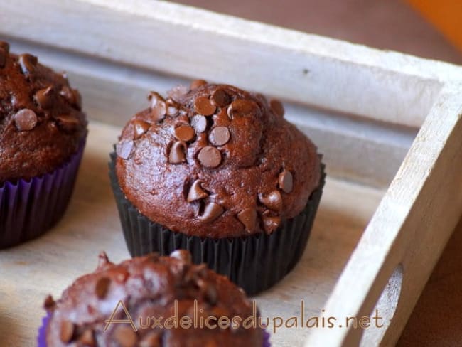Muffins double chocolat extra moelleux