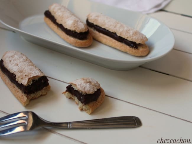 Biscuits cuillers façon éclairs au chocolat