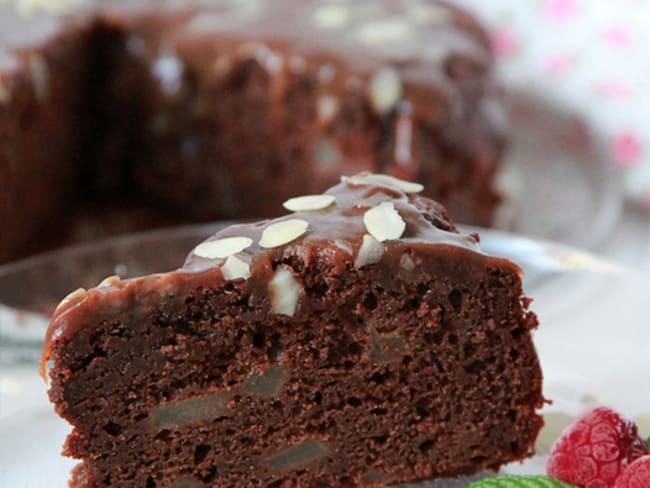 Gâteau au chocolat et aux poires