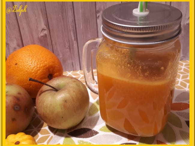 Jus de potimarron, pommes et orange