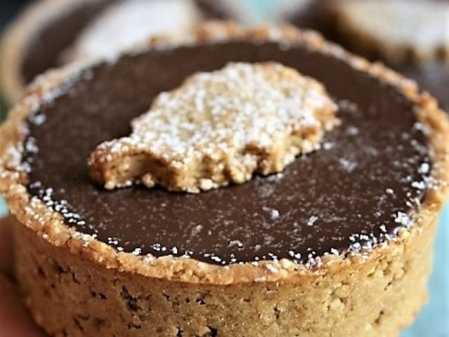 Tartelettes à la crème d'amande au chocolat