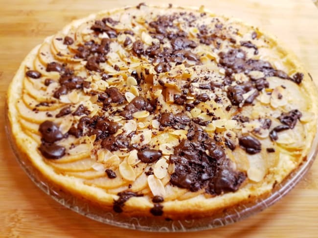 Tarte fine poire chocolat