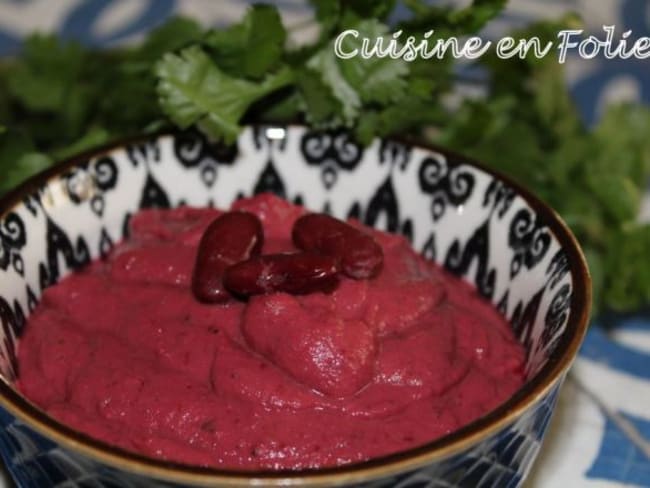 Houmous de haricots rouges et betterave - Houmous girlpower !