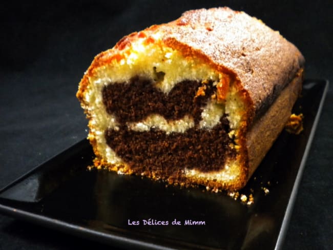 Le cake marbré au chocolat