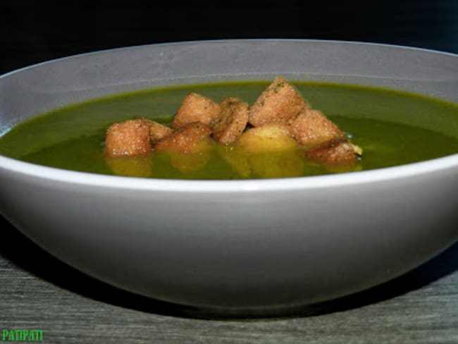 Potage vert économique