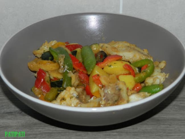 Wok de poissons aux lègumes du sud