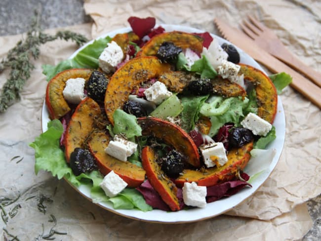 Salade de courge rôtie aux parfums du sud