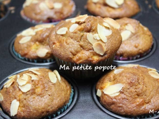 Muffins aux pommes et à la crème fraiche