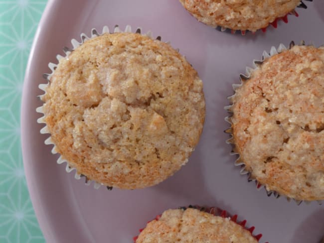 Muffins pomme cannelle croustillants