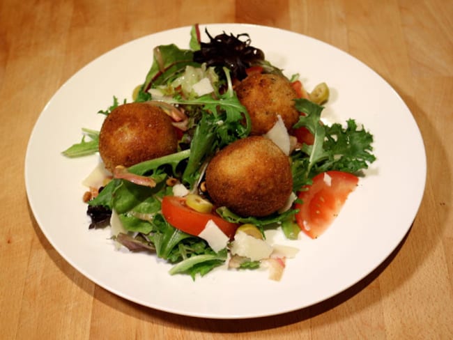 Arancini au jambon à la mozzarella