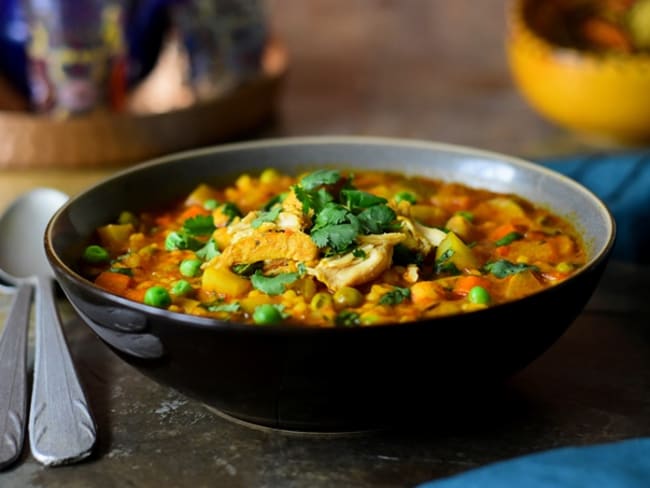 Berkoukes soupe algerienne au poulet et legumes