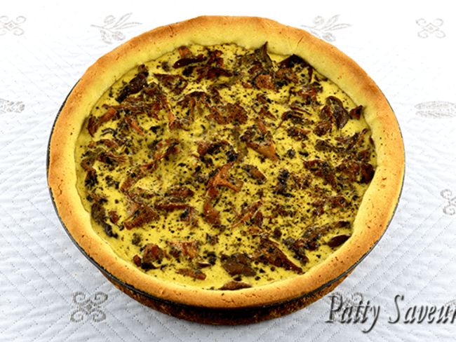 Quiche aux chanterelles et pleurotes