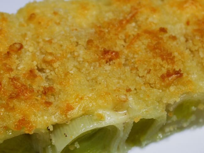 Poireaux gratinés au Comté