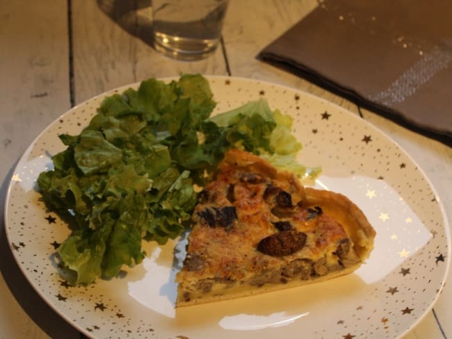 Quiche aux champignons et au curry