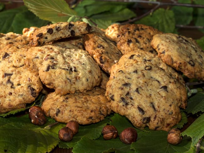 Cookies aux gavottes, noisettes torréfiées