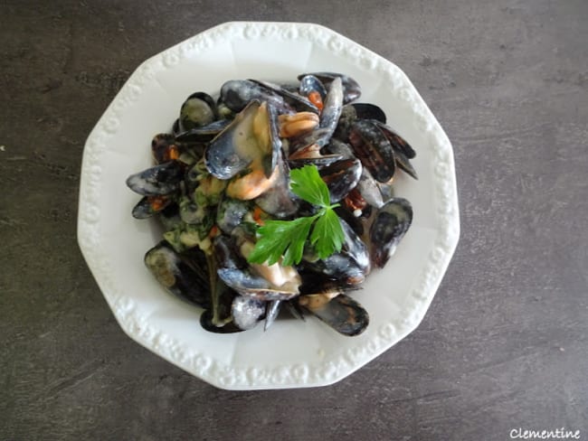Moules à la crème - Recette par Clementine