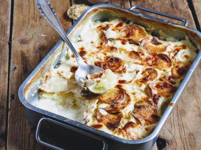 Gratin de céleri rave aux pommes de terre et comté