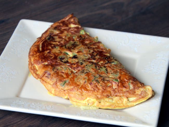 Omelette au chou kalé