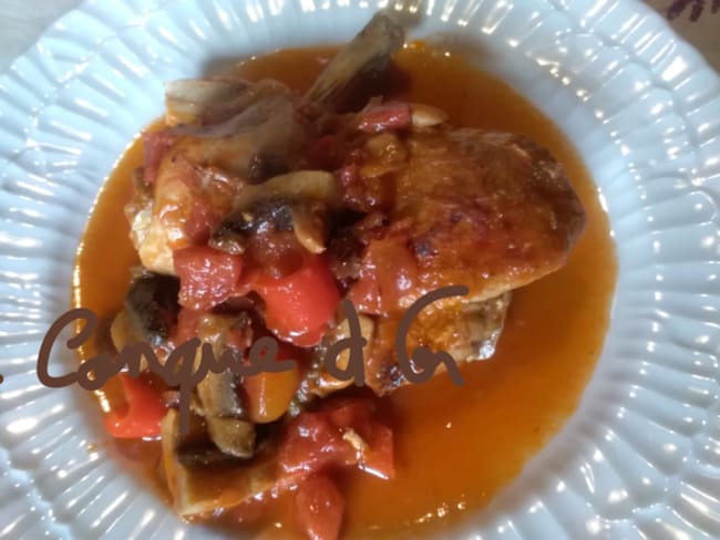 Poulet chasseur, à la sicilienne