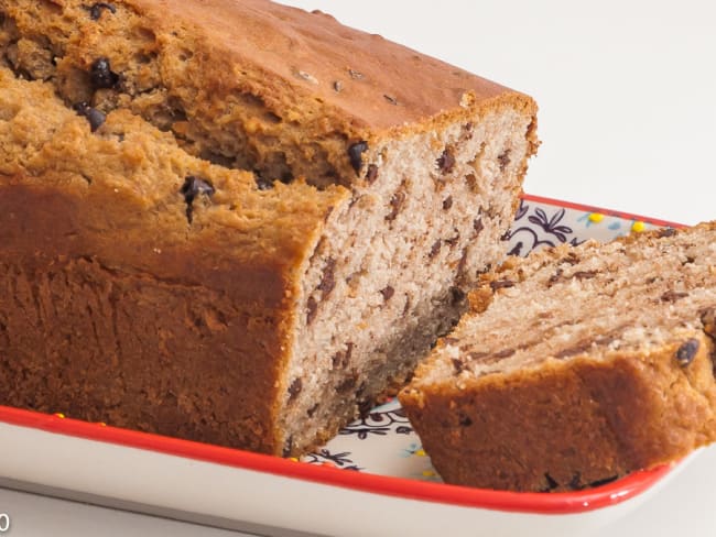 Gâteau du matin à la crème de châtaignes et aux pépites de chocolat