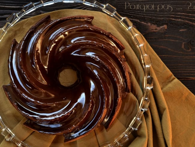 Cake marbré chocolat, potimarron et épices avec un moule Nordic Ware