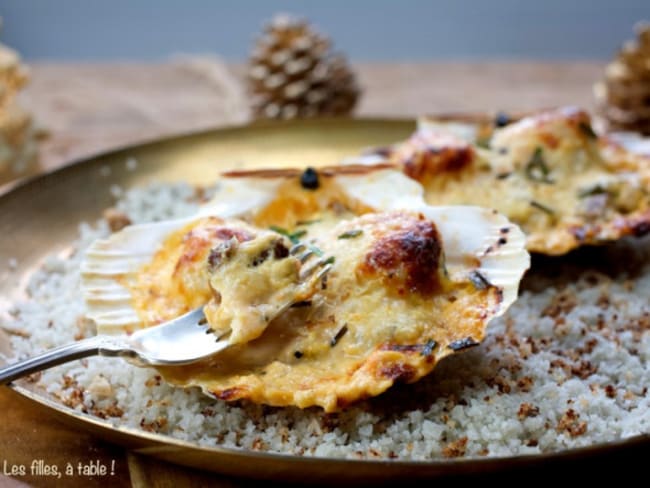 Coquilles Saint-Jacques aux cèpes